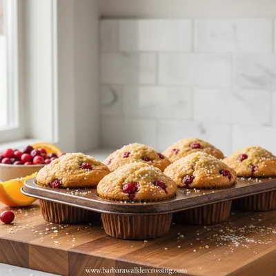 Homemade Cranberry Orange Yogurt Muffins