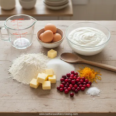 Homemade Cranberry Orange Yogurt Muffins - cooking process
