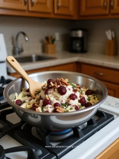 Cranberry Pecan Cheese Log - ingredients preparation