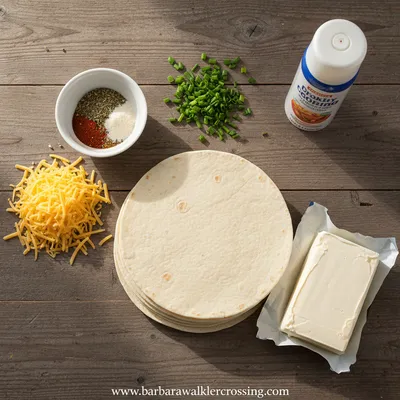 Cream Cheese Tortilla Bites: Easy Party Appetizers - ingredients preparation