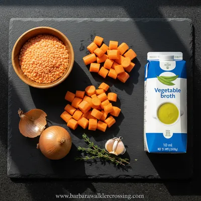 Creamy Carrot Lentil Soup Recipe - cooking process