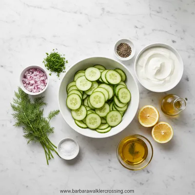 Creamy Cucumber Salad – Low‑Carb Summer Side - cooking process