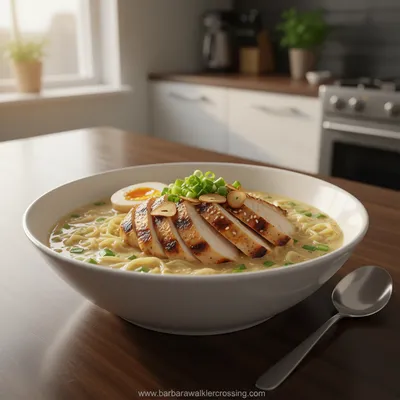 Creamy Garlic Chicken Ramen