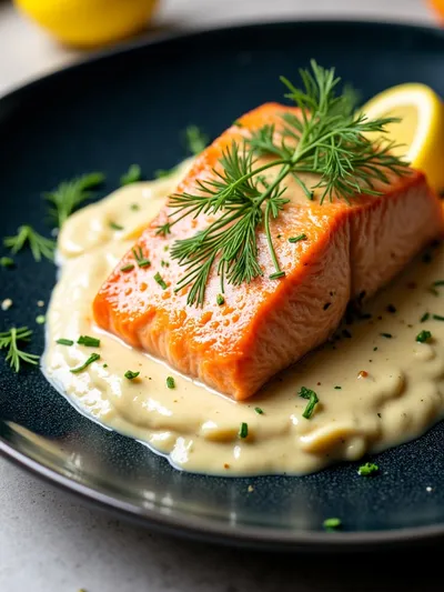 Creamy Garlic Salmon Recipe - ready to serve