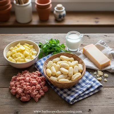 Creamy Gnocchi Soup with Beef Sausage - cooking process