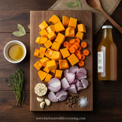 Creamy Roasted Vegetable Soup Recipe - cooking process