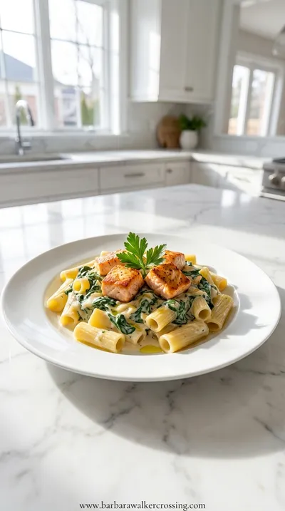 Creamy Salmon Spinach Pasta – Ready in 25 Minutes