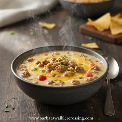Creamy Slow Cooker Cheeseburger Soup