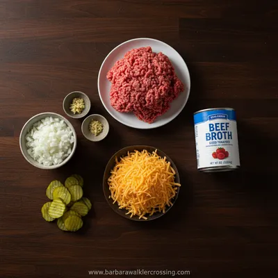 Creamy Slow Cooker Cheeseburger Soup - cooking process