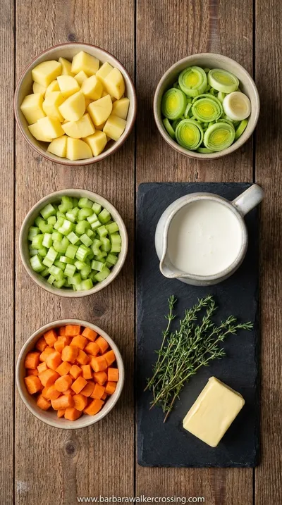 Delicious Creamy Soup Recipes: Rich & Comforting - ingredients preparation