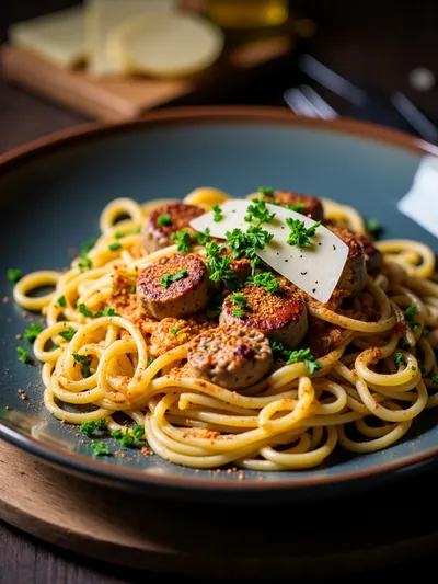 Creamy Spicy Cajun Sausage Pasta – Quick Weeknight Dinner - cooking process