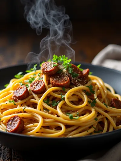Creamy Spicy Cajun Sausage Pasta – Quick Weeknight Dinner