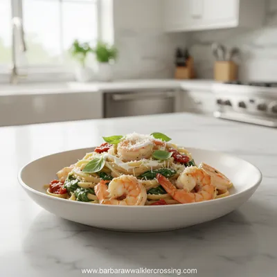 Creamy Tuscan Shrimp Linguine