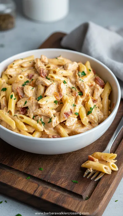 Crock Pot Creamy Cajun Chicken Pasta Recipe - ready to serve