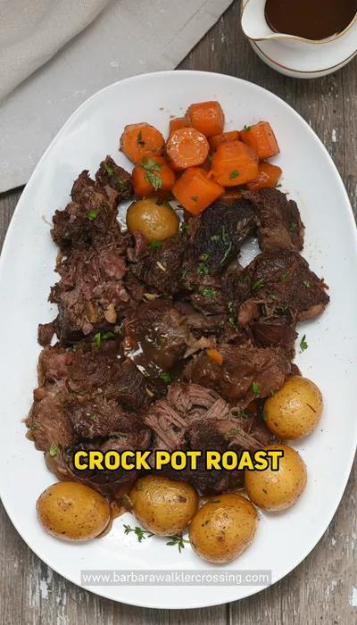 The Perfect Crock Pot Roast - ready to serve