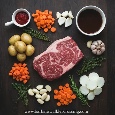 The Perfect Crock Pot Roast - cooking process