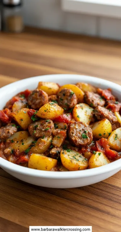 Crockpot Sausage Casserole: Easy Dinner Recipe - ready to serve