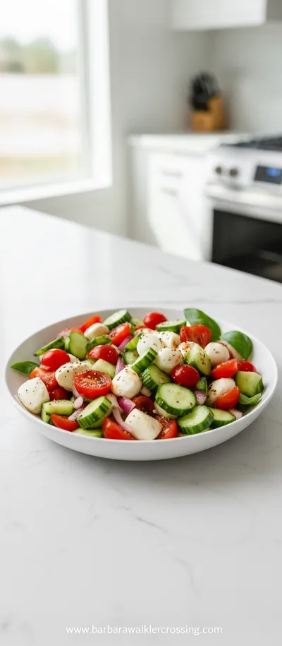 Easy Cucumber Caprese Salad