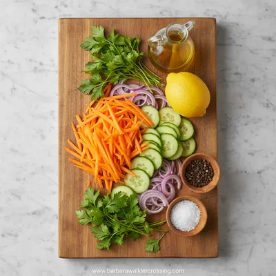 Cucumber Carrot Salad - cooking process