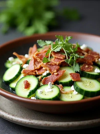 Cucumber Ranch Crack Salad - ready to serve