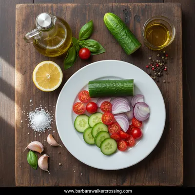 Cucumber Tomato Salad Recipe - cooking process
