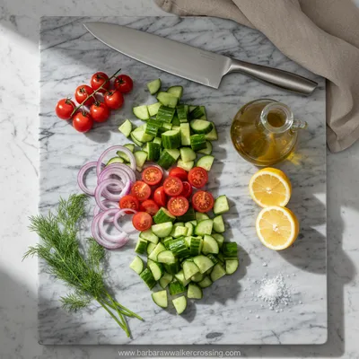 Cucumber Tomato Salad Recipe - cooking process