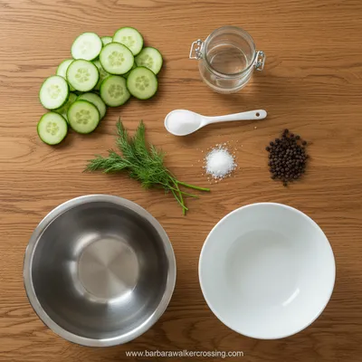 Cucumber Vinegar Salad – Easy Swedish-Style Recipe - ingredients preparation
