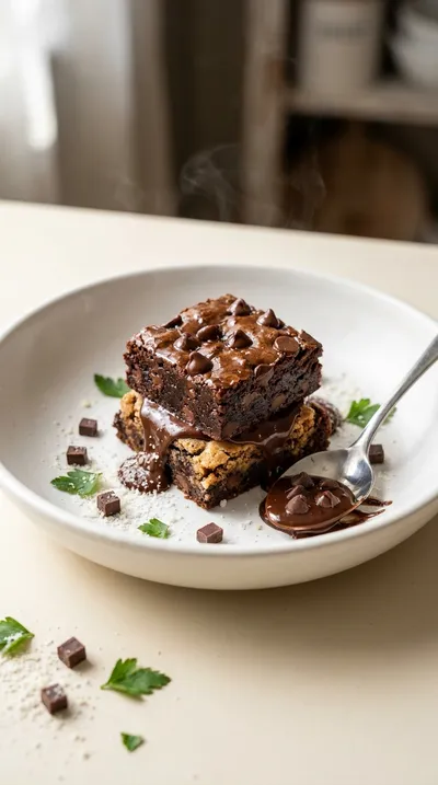 Brookies: Chewy Chocolate Cookie Brownie Bars