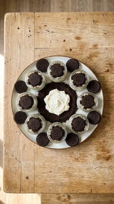 Oreo No-Bake Cheesecake Cups - cooking process