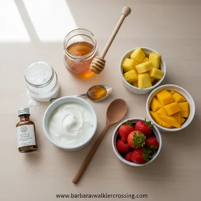 Easy Fruit Dip - cooking process