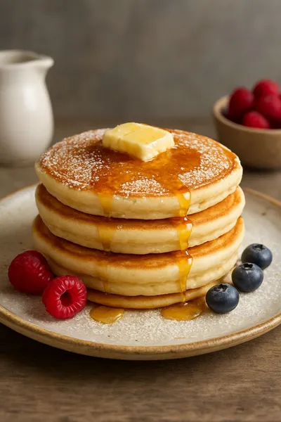 Fluffy American Pancakes - ready to serve