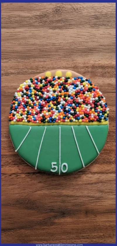 Football Stadium Sugar Cookies Recipe - ready to serve