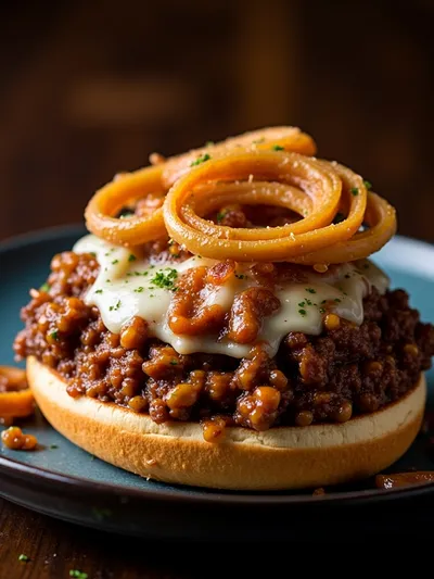 French Onion Beef Sloppy Joes - cooking process