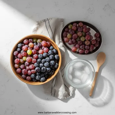 Frozen Grapes – Simple Snack Recipe - ingredients preparation