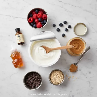 Easy Frozen Greek Yogurt Peanut Butter Bites - cooking process