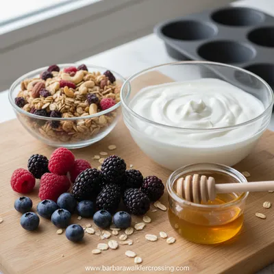 Frozen Yogurt Granola Cups - cooking process