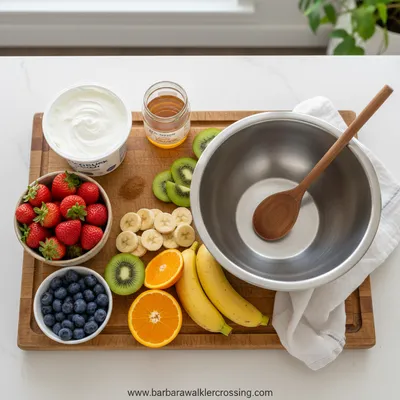 Easy Healthy Fruit Dip - cooking process