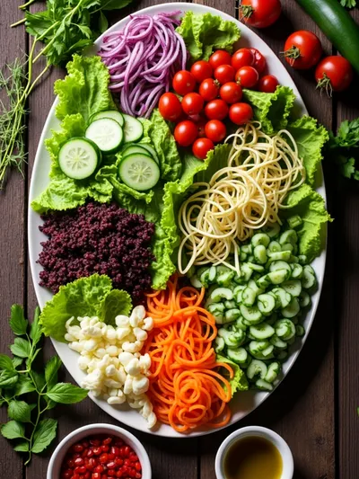 Garden Salad – Fresh Summer Recipe - ingredients preparation