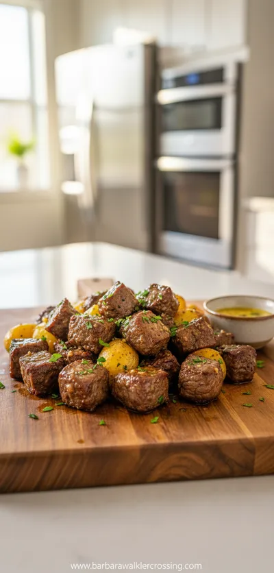 Garlic Butter Beef Bites – High Protein Slow Cooker Recipe