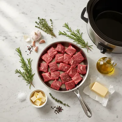 Garlic Butter Beef Bites – High Protein Slow Cooker Recipe - cooking process