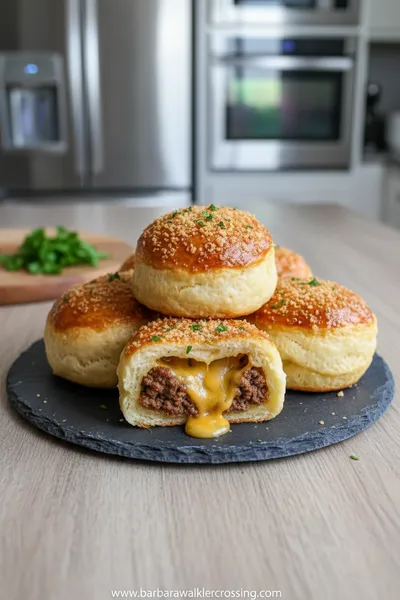 Garlic Parmesan Cheeseburger Bombs