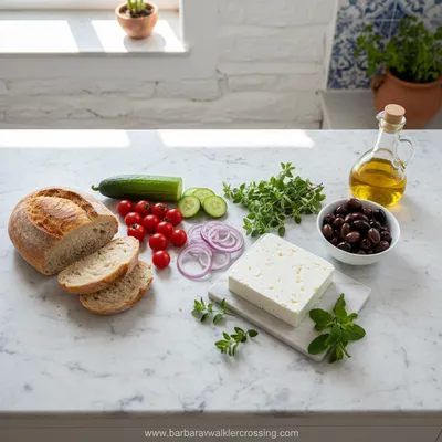Greek Bruschetta Recipe - cooking process