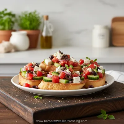 Greek Bruschetta Recipe - ready to serve