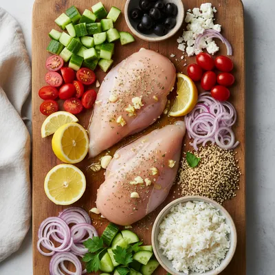 Greek Chicken Bowls – Easy Meal Prep - cooking process