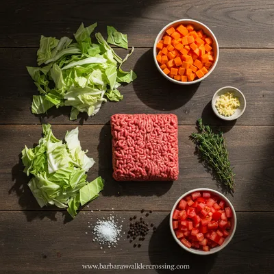 Ground Beef Cabbage Soup - cooking process