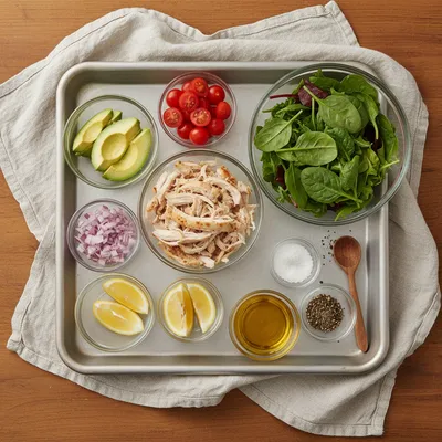 Healthy Avocado Chicken Salad - cooking process