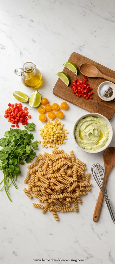 Healthy Street Corn Pasta Salad - cooking process