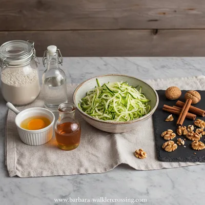 Healthy Zucchini Bread - Refined Sugar Free Recipe - ingredients preparation