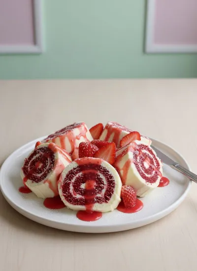Hearts Roll Cake – Soft Sweet Roll Dessert - ready to serve
