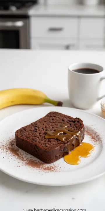 High Protein Chocolate Banana Bread - ready to serve